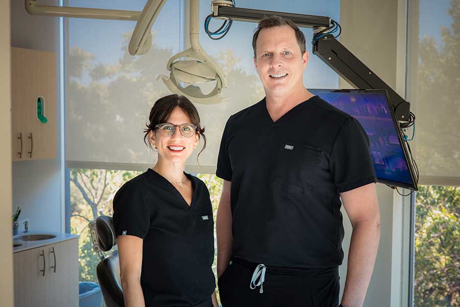 Dr. Steve Cook and Dr. Melissa Hernandez at Austin City Dental